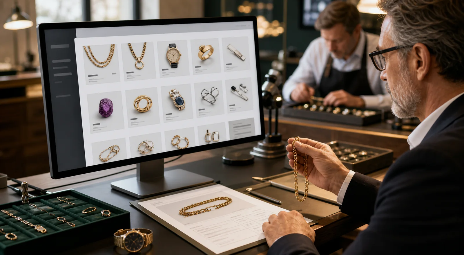 Goldschmuck als Beispiel für den späteren professionellen Handel im Karato Netzwerk.